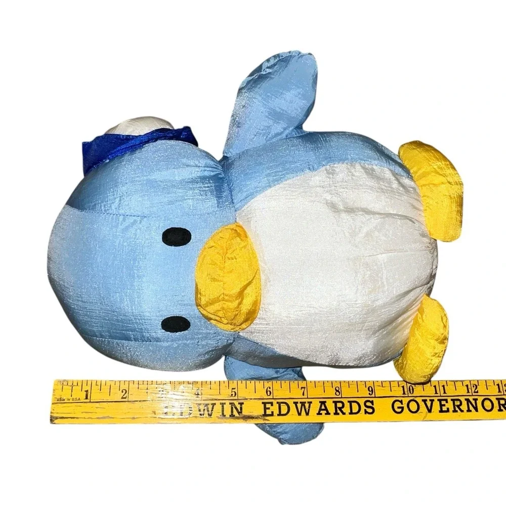 Vtg Sanrio Tuxedo Sam Penguin Plush Stuffed Animal Nylon Parachute Puffalump 12